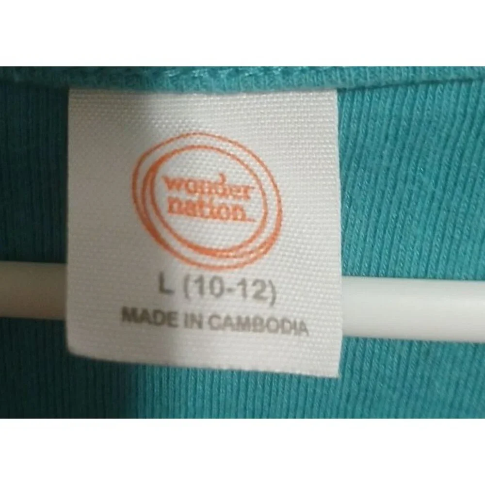 Wonder Nation Girls Blue  Dress L (10-12 ) W/Flowers
